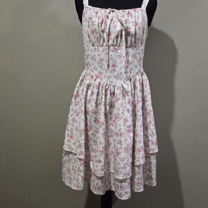 Scarlet Darkness Floral Midi Dress